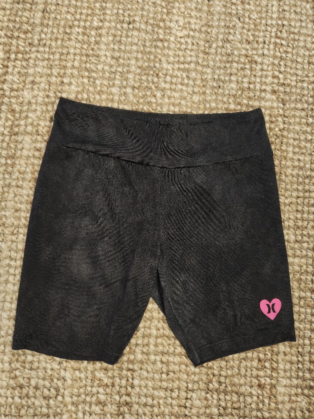 Hurley Black Kids' Shorts with Pink Logo